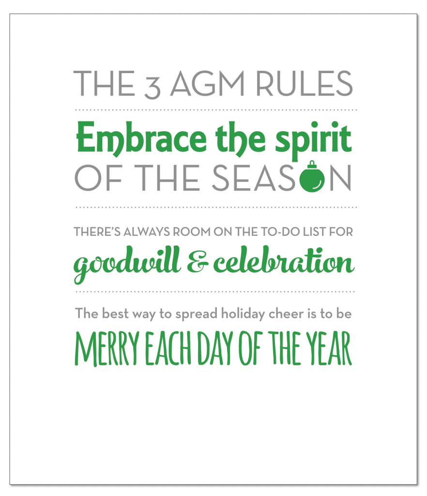 The 3 AGM Rules: Embrace, Goodwill, Be Merry